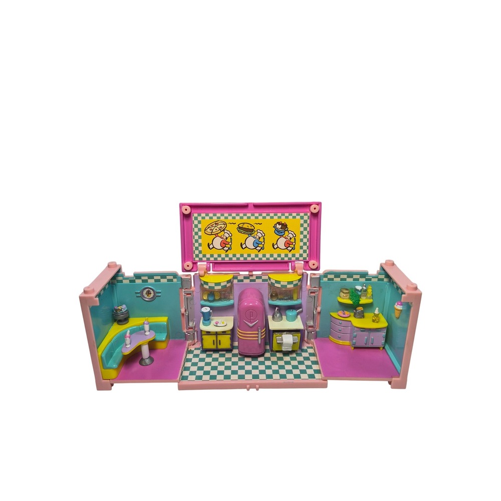 1999 Vtg 90s Bluebird Polly Pocket Deluxe Dream Builders Mansion Kitchen Diner